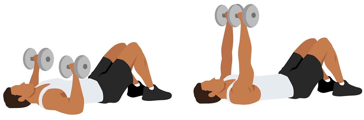 dumbbell floor press